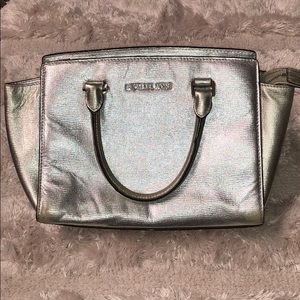 Silver Michael Kors medium Selma handbag